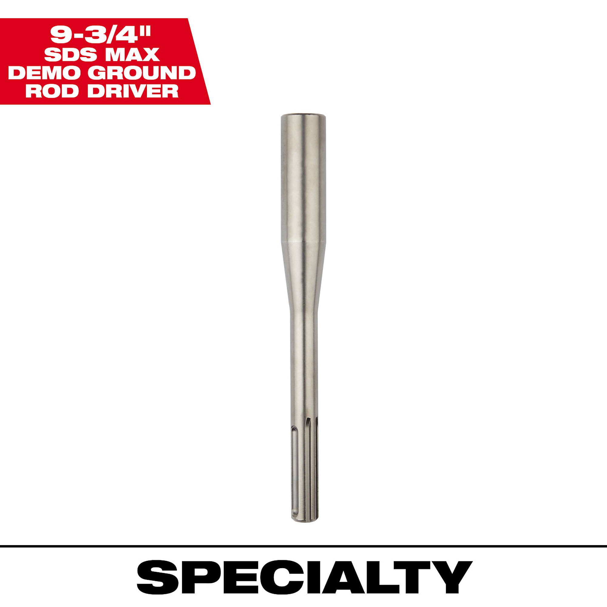 Milwaukee SDS Max Ground Rod Driver, For 5/8in. and 3/4in. Ground Rods